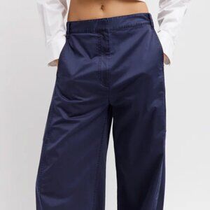 Tibi Garment dyed silky cotton Sid pants, 27Short, navy, $325 ($495)